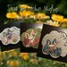 3 ITH Small and Medium size MugRug Designs with a Surprise: Mr. Funny Bunny, Machine embroidery design ITH, Instant Download