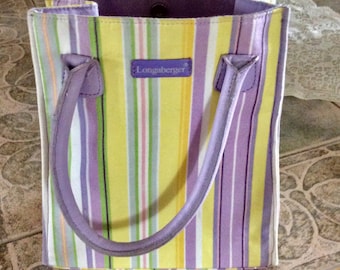 Longaberger Small Tote Bag Springtime