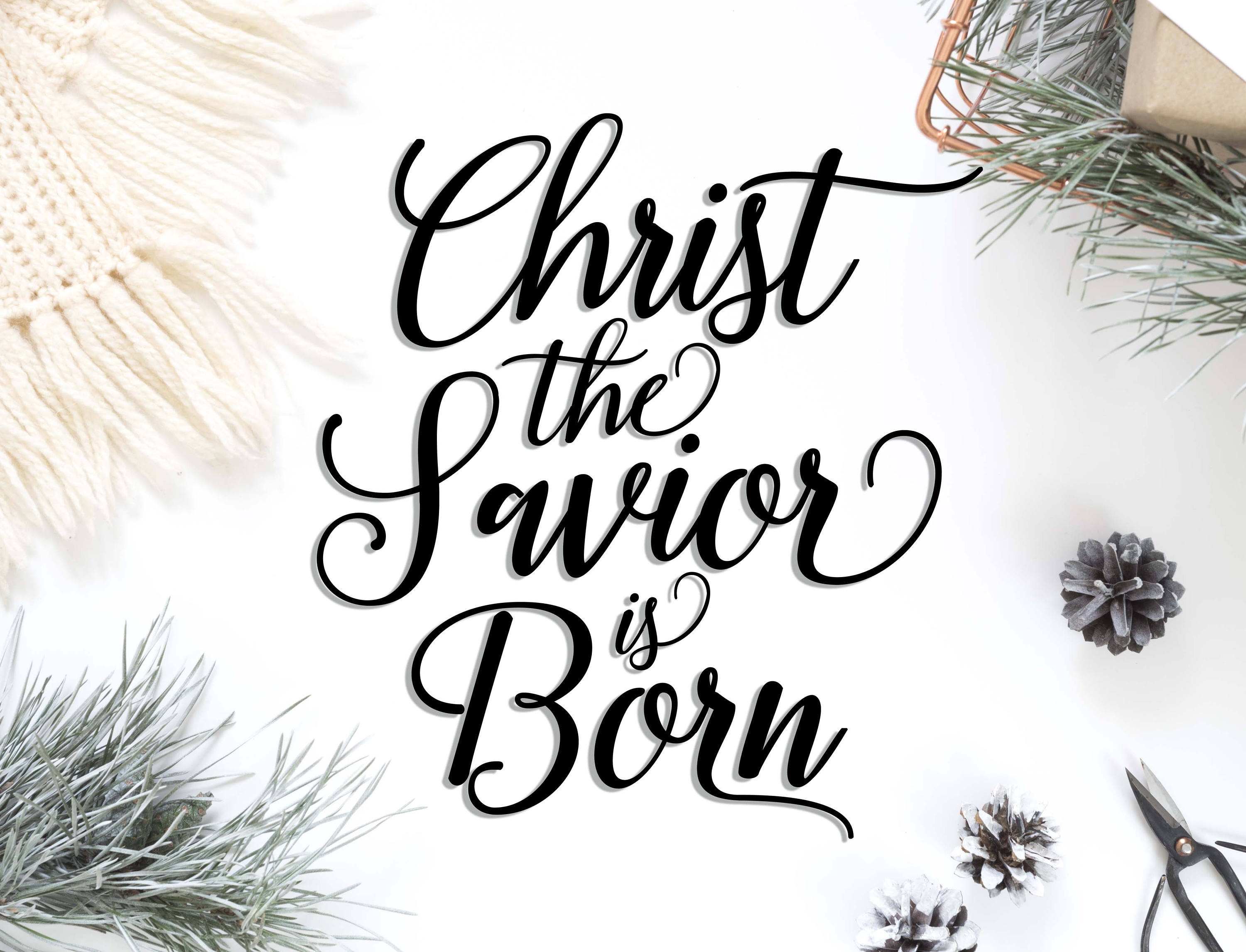 Christ The Savior Is Born Svg Cut File Christian Svg Design