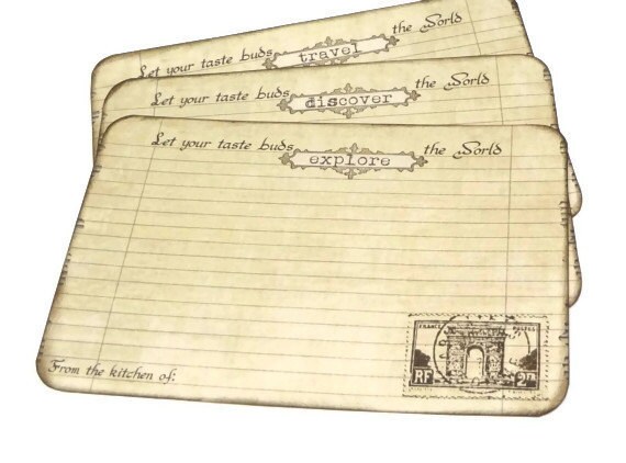 recipe cards 4x6