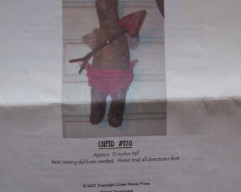 Primitive Cupid Pattern Crows Roost Prims #170 Folk Art Valentine's Day