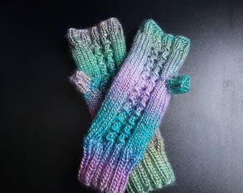 Fingerless Gloves, Knitted Gloves, Knitted Wrist Warmers, Hand Knitted Gloves, Arm Warmers, Fingerless Mittens, Women Gloves, Warm Gloves