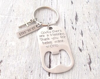 Personalized Godparent Gift, Personalized Godparent Keychain, Personalized Godparent Bottle Opener, Godmother GIft, Godfather Gift