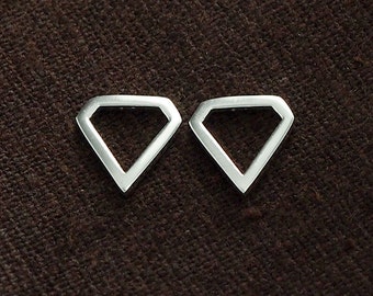 4 of 925 Sterling Silver Diamond Shape Links , Connectors 10 mm. :tm0031