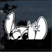 Stitch Waiving Vinyl Window Decal Sticker