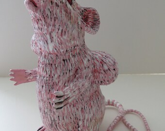 Custom Rubber White Lab Rat Moreau GMO Tumor OOAK Art Toy Cancer Rats Conspiracy