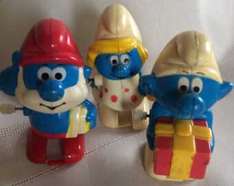 Vintage Smurf Wind Up Toy