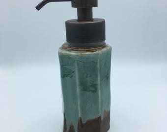 Foaming Soap Dispenser, ceramic soap dispenser, ceramic foamer, metal foam soap pump, pottery foamer, foam soap bottle