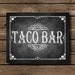 Printable Chalkboard Taco Bar Sign Buffet Sign Build your