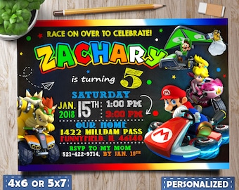 Mario Kart Invitations. Mario Kart Birthday Invitations. Mario Kart Birthday. Mario Kart Party Invitation. Mario Printable. Mario Invitation