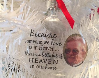 Floating Photo Memorial Ornament.