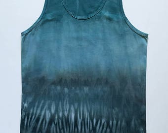 S Blue Green Arashi Tank Top