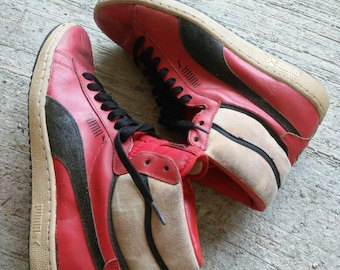 RARE Vintage 80's Leather Puma Ralph Sampson Sneakers Shoes Size 7US