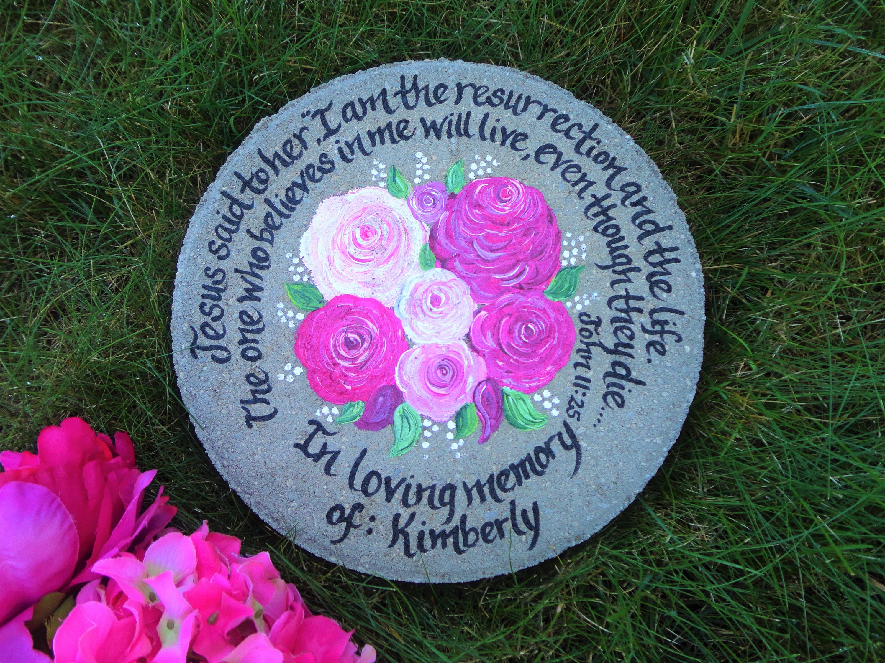 MEMORIAL BIBLE VERSE Stepping Stone Memorial Gift Garden