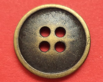 10 metal buttons brass 15 mm (5564) button metal buttons