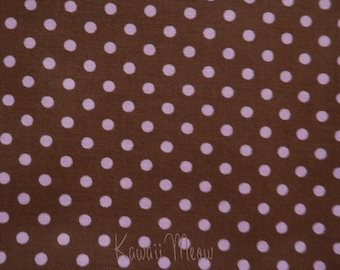 SALE - Polka Dots Brown x Pink Dots - Fat Quarter (12ko0114)