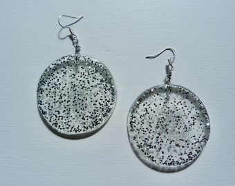 Silver Disk Earrings