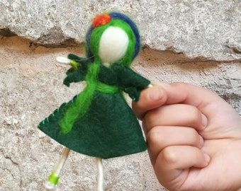 Bramble fairy doll, pocket fairy, Waldorf bendy doll, Waldorf bendable doll, doll house princess, felt bendable doll, elf kendal, bendy doll