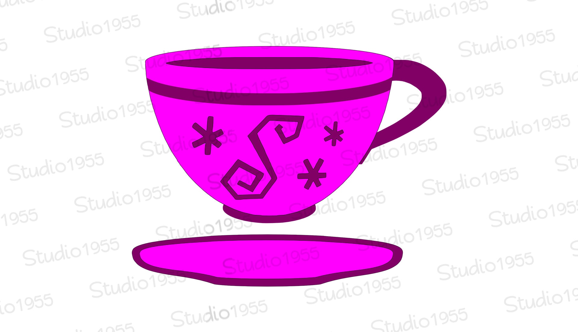 Download Mad Tea Party inspired SVG cutting files retro teacup