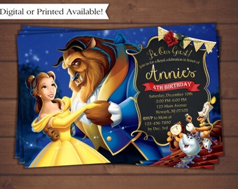 Beauty and the Beast Invitation