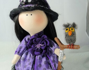 Textile Doll Kitchen/Halloween Witch