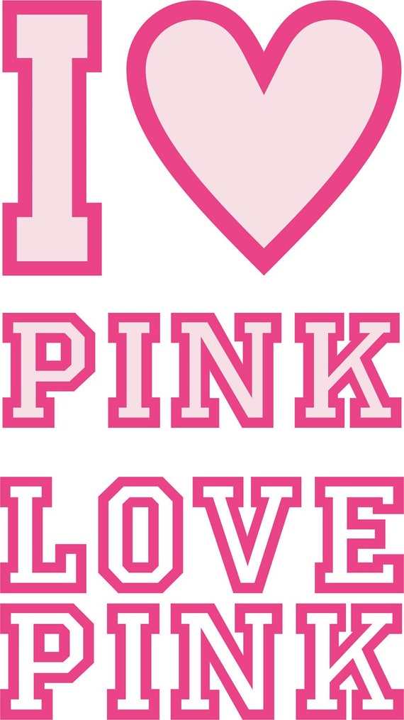 Love Pink SVG Cutting file Cricut Laser engrave Cutting
