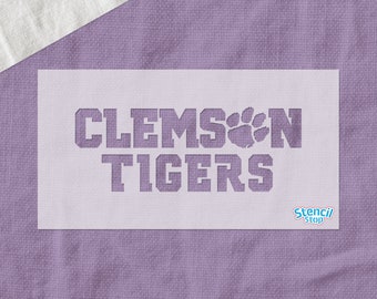 Clemson Tigers Logo Stencil