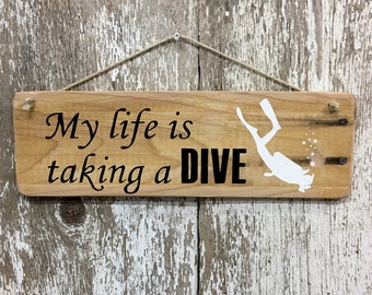 Scuba Diver Gift Scuba Diving Sign Scuba Diver Sign Scuba Diver Wall Art Scuba Diver Art Snorkeling Sign Snorkeling Wall Art Island Signs