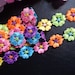 Floral Lace trim embroidery 1 inch wide multicolor selling by the yard