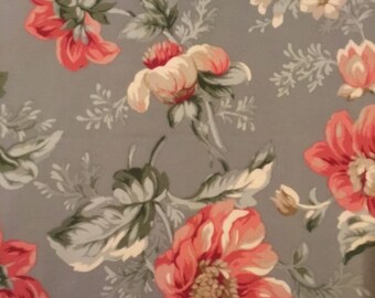 Peach Floral Fabric