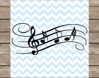 Musical Notes svg, Music svg, Treble Clef svg, Musical staff svg, Music svg files, Music Notes svg, svg files for cricut, svg silhouette