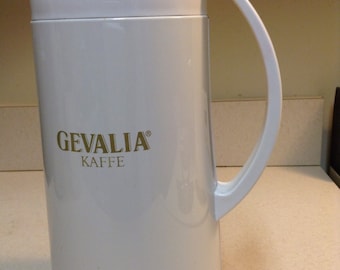 White Gevalia Kaffe Carafe Decanter