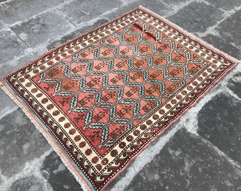 Free shipping Vintage Anatolian Oushak Rug Wool Low Pile Oushak Rug