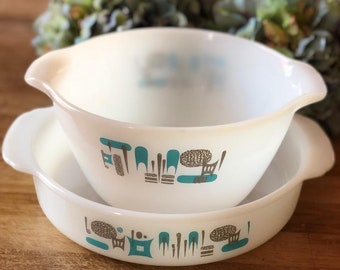 Vintage Fire King Blue Heaven / Set of 2