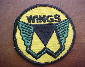 Vintage 1976 WINGS Patch Linda Paul McCartney Wings Over America Tour Logo Mint Condition A Scarce Rock n' Roll Collectible Must Be Sewn On