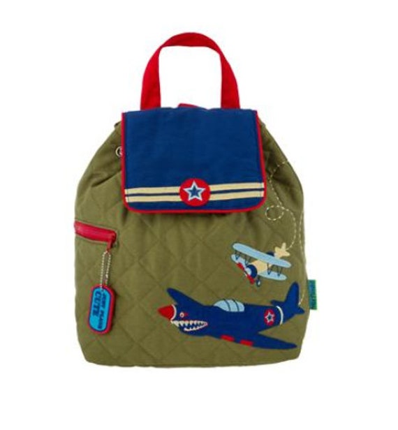 RETRO AIRPLANE Quilted Backpack by Stephen Joseph
