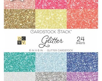 Die Cuts with a View - Glitter - Paper Stack - 6 x 6