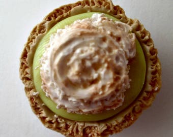 Doll food for American Girl Dolls, Tart, Lemon Meringue Tart, Polymer Clay Miniature Food, Mary's Remedies, Tarts for Dolls, 1/3 Scale Food