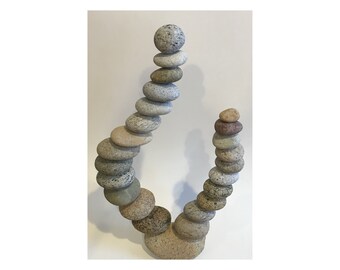 Large Beach Rock Garden Sculpture From Cape Cod (#712)