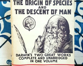 Charles Darwin, The Origin of Species & The Descent of Man, Rare 1st Modern Library Edition w/ Dust Jacket (1936)