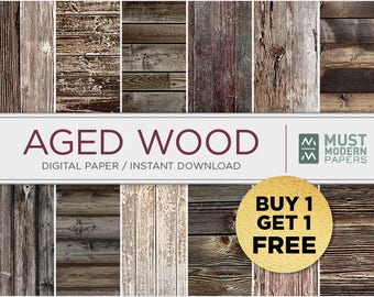 Aged Wood, Barn Wood Print, Digital Paper, Vintage Wood Digital Background, Wood Scrapbook Paper, Old Wood Background, Instant Download