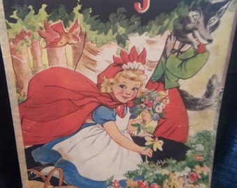 Little Red Riding Hood Vintage Book-1939.