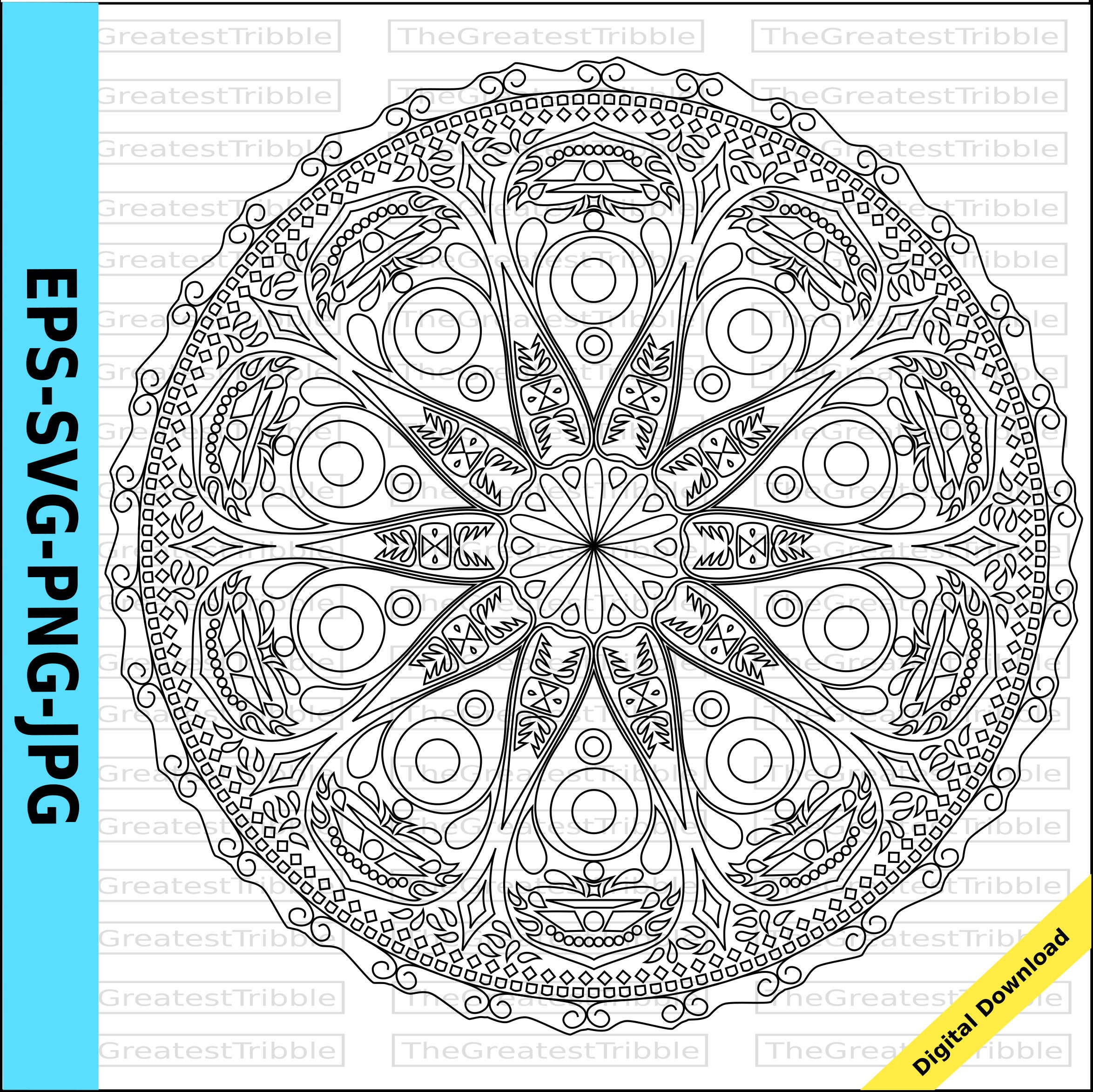 Download Mandala Clip Art eps svg png jpg Vector Graphic Clip Art