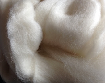 1 oz Merino Wool Spinning Fiber White Felting Fiber