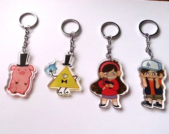 Gravity Falls Transparent (6cm) Acrylic keychain