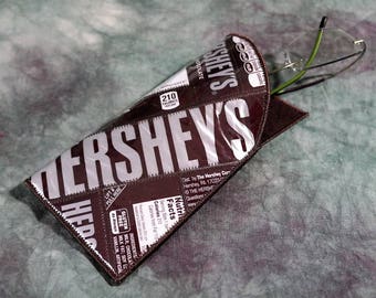 Reading Glass/Sunglass Case from Recycled Hershey's Chocolate Candy Bar Wrappers