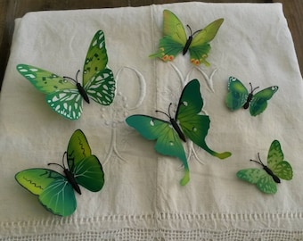 Flight of butterflies 3D / Green / decals