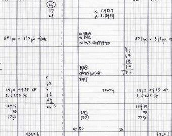 Architextures Spreadsheet Grey - 1/2yd