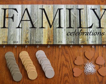 Rustic Wood Look Family Celebrations Birthday Board Kit FBRCK