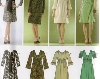 PULLOVER KNIT & Woven DRESSES Simplicity Pattern 3622 Misses 4 6 8 10 12